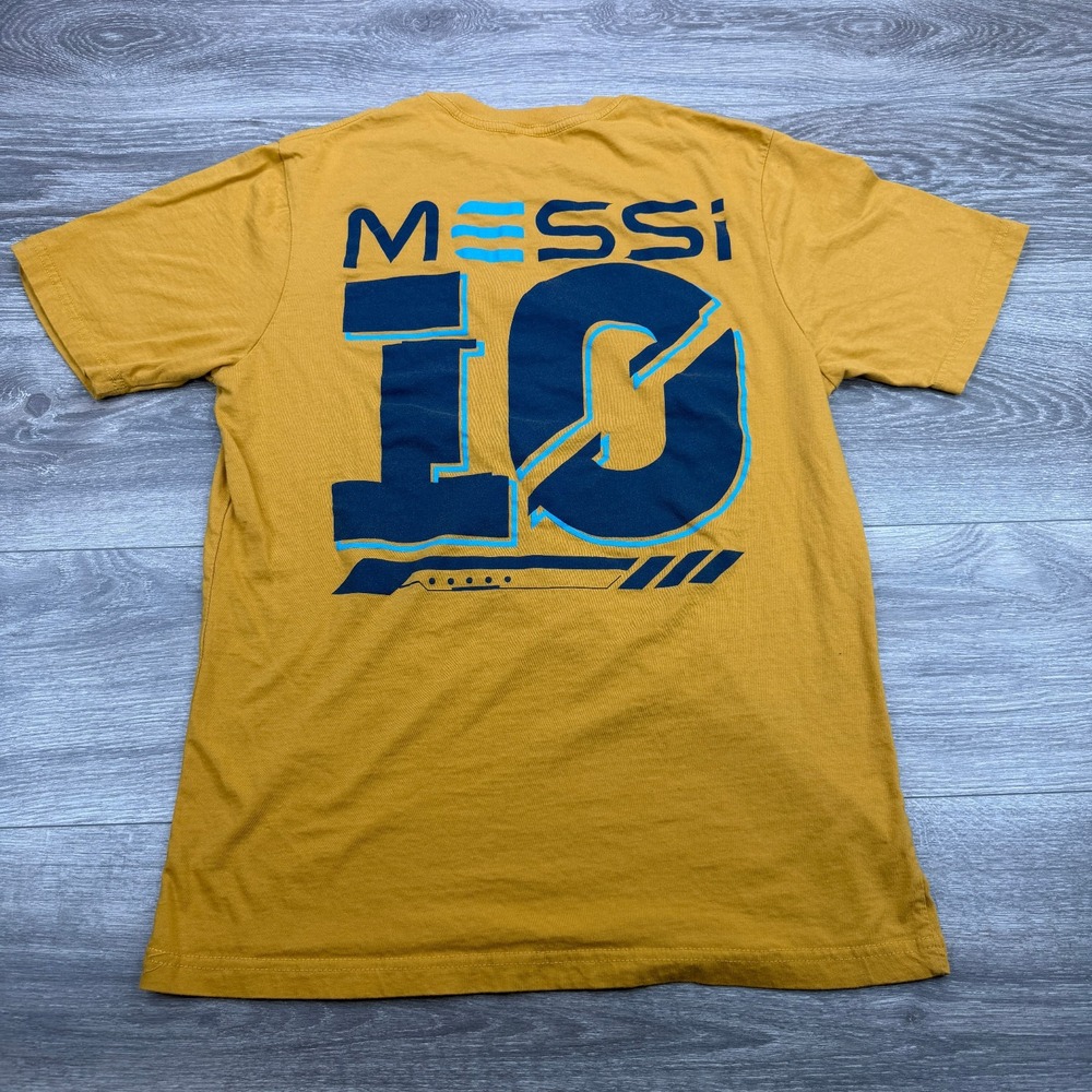 Hard Rock Cafe x Messi T-Shirt Men Medium Gold Live Greatness Soccer #10 Graphic